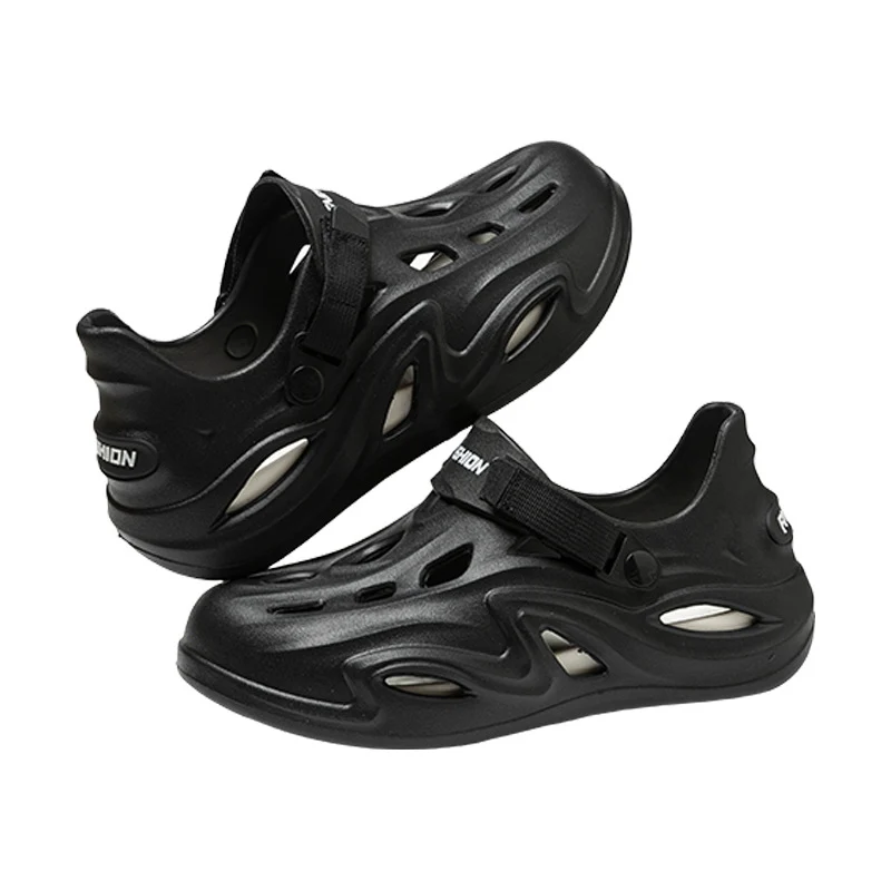 2025 Croc Shoes Men's Summer New Outerwear Non-Slip Soft Sole Baotou Men's Shoes Sports Coconut Sandals