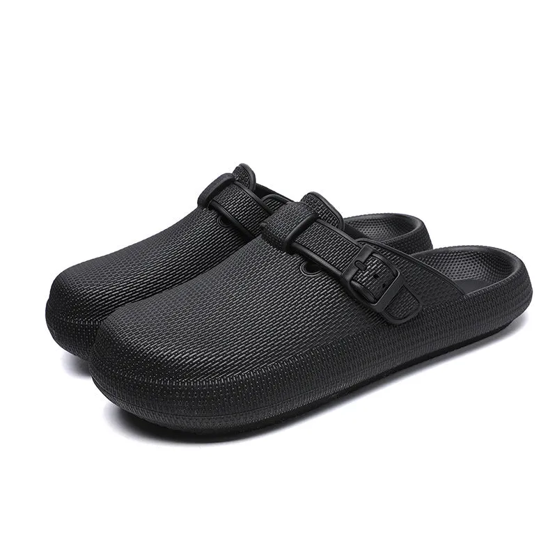 2025 Men's Closed-Toe Sandals Large Size Outdoor Non-Slip Thick-Soled Clogs Women's Half-Slip Couple's Same Style