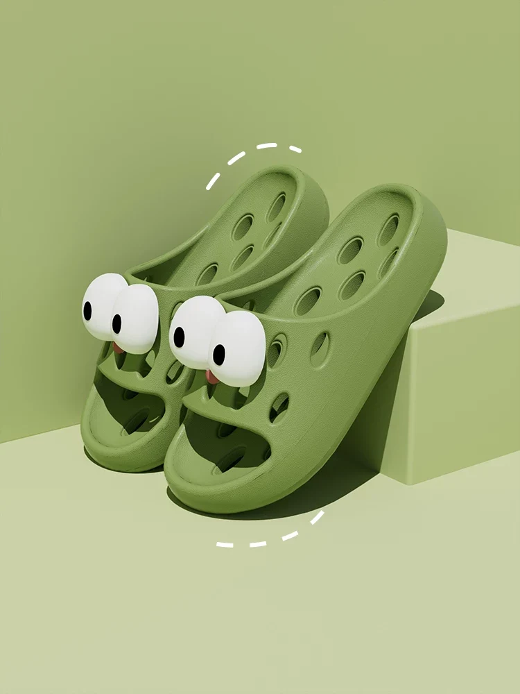 Bathroom Leaking Slippers for Women in Summer Indoor Home Use for Bathing Non-Slip Cut Out Quick-Drying Couple Non-Stinky Foot Sandals for Men
