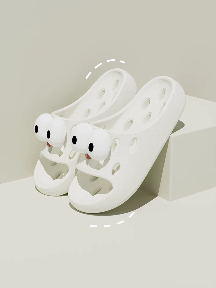 Bathroom Leaking Slippers for Women in Summer Indoor Home Use for Bathing Non-Slip Cut Out Quick-Drying Couple Non-Stinky Foot Sandals for Men
