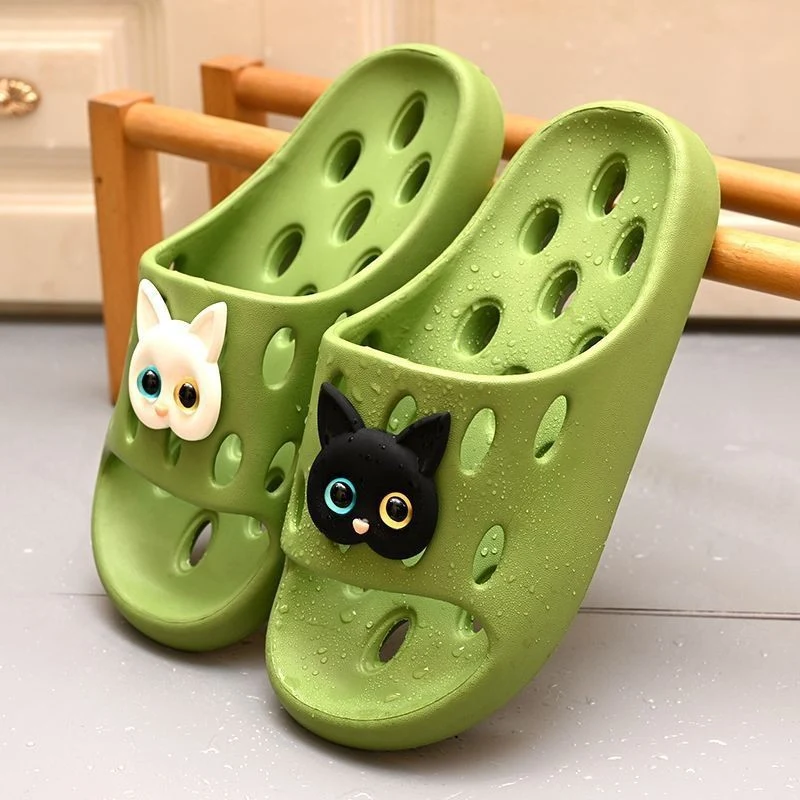 Bathroom Slippers Women's Bath Non-slip Summer 2025 New Leaky Hollow Quick-drying Indoor plus size Slippers for Men