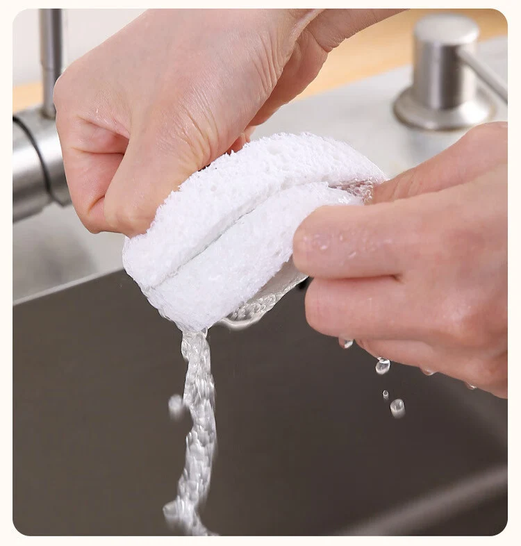 Compressed Wood Pulp Cotton Kitchen Cleaning Dishwashing Sponge Compressed Sheet Absorbs Water, Decontaminates and Does Not Stick to Oil Sponge Block Cartoon Printing