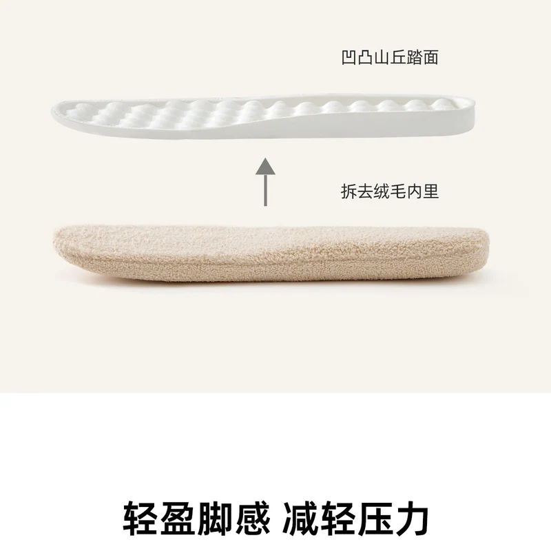 Silent Cotton Slippers for Women, Autumn and Winter 2026 New Model, Indoor Home Warm Plush Massage Detachable Cotton Slippers for Men