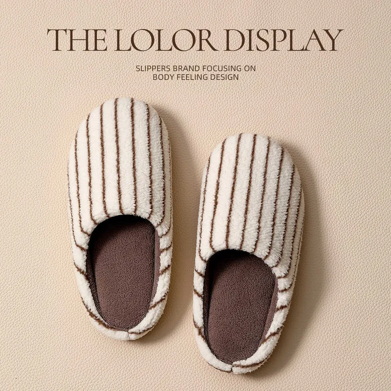 Cotton Slippers for Women Autumn and Winter 2025 New Indoor Home Silent Soft Bottom Non-Slip Floor Slippers for Men Winter