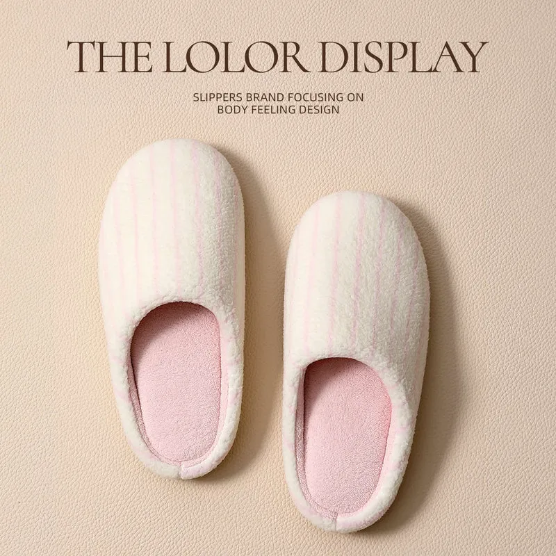 Cotton Slippers for Women Autumn and Winter 2025 New Indoor Home Silent Soft Bottom Non-Slip Floor Slippers for Men Winter