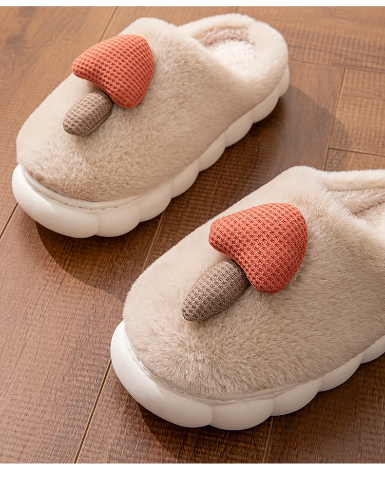 Cotton Slippers for Women Autumn and Winter 2025 New Couple Indoor Home Non-Slip Student Dormitory Fleece-Lined Thick-Soled Slippers for Men