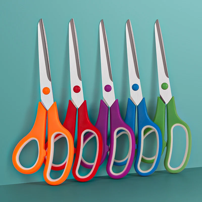 Factory Direct Sales Stainless Steel Office Scissors Student Stationery Scissors Manufacturer Office and Home Use