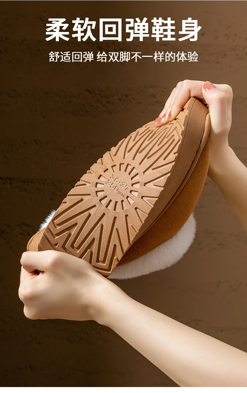 Cotton Slippers for Women in Autumn and Winter, Warm Outer Wear, Thick-Soled Velvet, Non-Slip Bags, Comfortable Home Indoor High-Heeled Cotton Shoes