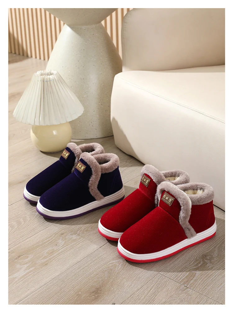 All-Inclusive Handmade Cotton Slippers for Women, Autumn and Winter Home Indoor Warm Dad Old Cotton Shoes Wholesale for Middle-Aged and Elderly Men