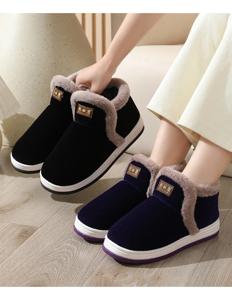 All-Inclusive Handmade Cotton Slippers for Women, Autumn and Winter Home Indoor Warm Dad Old Cotton Shoes Wholesale for Middle-Aged and Elderly Men
