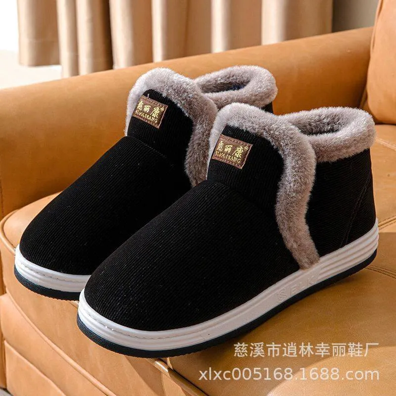 All-Inclusive Handmade Cotton Slippers for Women, Autumn and Winter Home Indoor Warm Dad Old Cotton Shoes Wholesale for Middle-Aged and Elderly Men