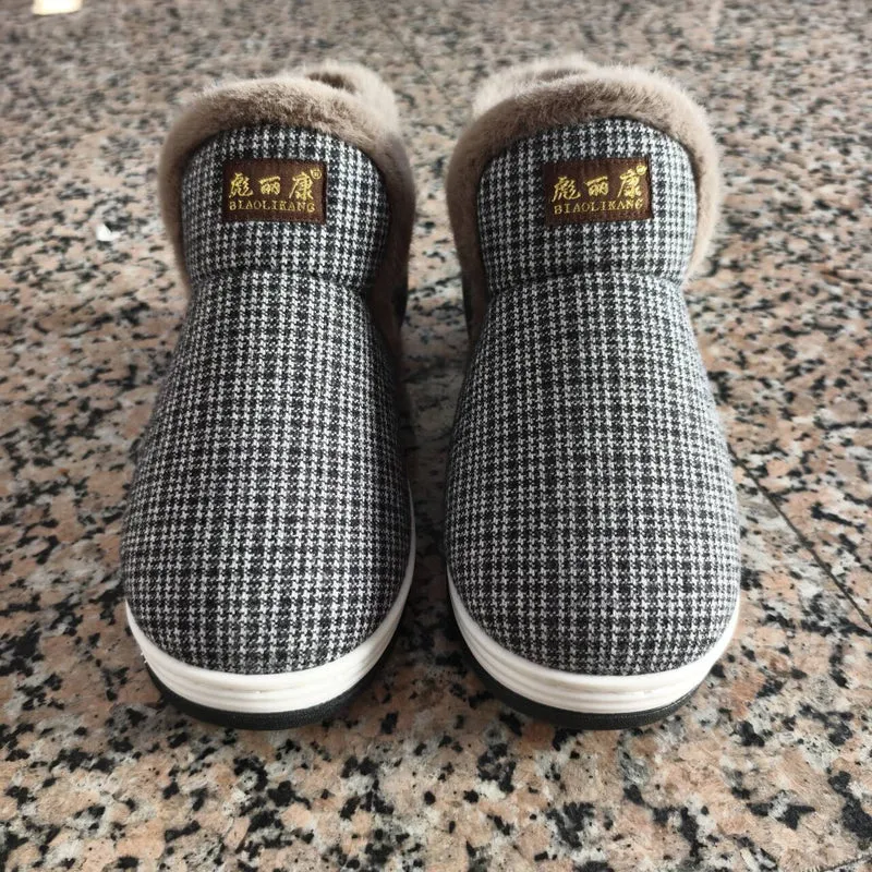 All-Inclusive Handmade Cotton Slippers for Women, Autumn and Winter Home Indoor Warm Dad Old Cotton Shoes Wholesale for Middle-Aged and Elderly Men