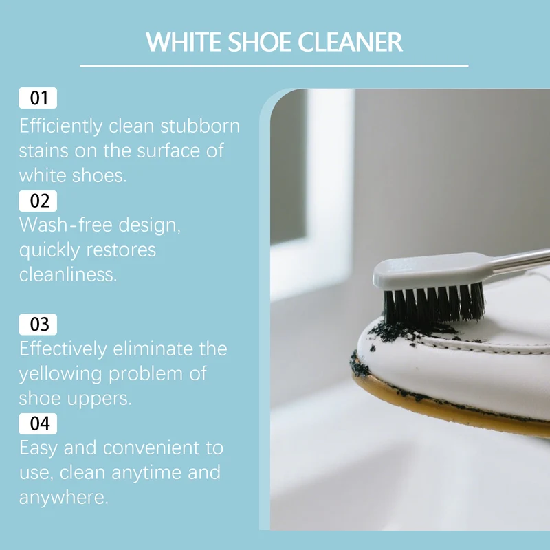 Jakehoe White Shoe Mousse Care Agent - Care for Yellowing Marks on White Shoes, Protects Color and Does Not Damage the Shoe Surface