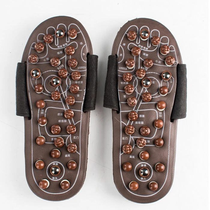 Rotating Acupuncture Foot Massage Slippers for Men, Home Use Foot Acupoint Massage, Acupressure Health Care Non-Slip Slippers
