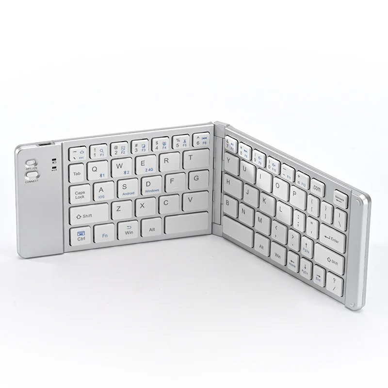 Wireless keyboard and mouse suit Bluetooth folding keyboard for mobile phone tablet laptop desktop computer built-in charging