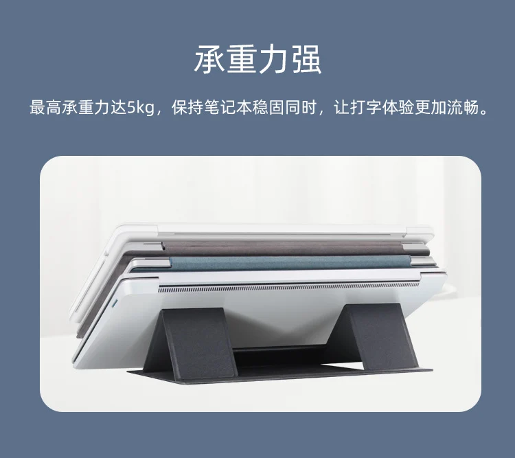 Laptop Folding Stand Desktop Heightening Cooling Portable Creative Folding Pu Laptop Stand Bracket
