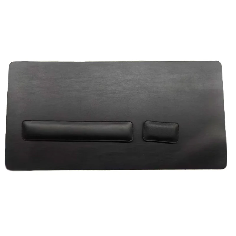 Source factory simple leather mouse pad oversized wrist keyboard hand rest solid color computer office wrist pad wholesale