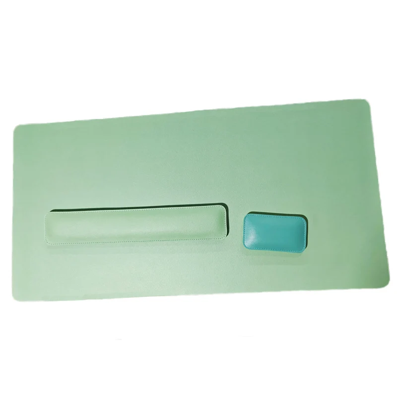 Source factory simple leather mouse pad oversized wrist keyboard hand rest solid color computer office wrist pad wholesale