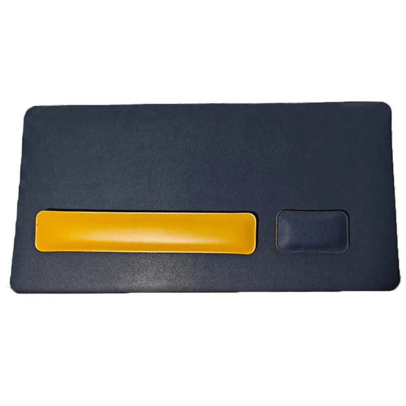 Source factory simple leather mouse pad oversized wrist keyboard hand rest solid color computer office wrist pad wholesale