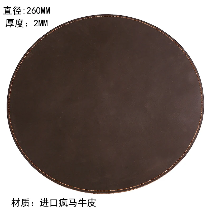 Thickened Crazy Horse leather computer table mat desk leather mouse pad cowhide laptop comfortable non-slip leather pad
