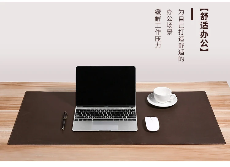 Thickened Crazy Horse leather computer table mat desk leather mouse pad cowhide laptop comfortable non-slip leather pad