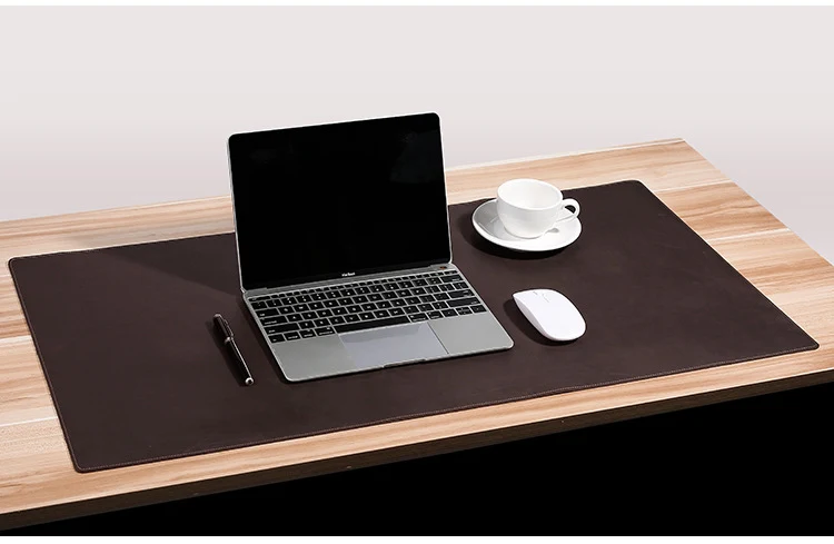 Thickened Crazy Horse leather computer table mat desk leather mouse pad cowhide laptop comfortable non-slip leather pad