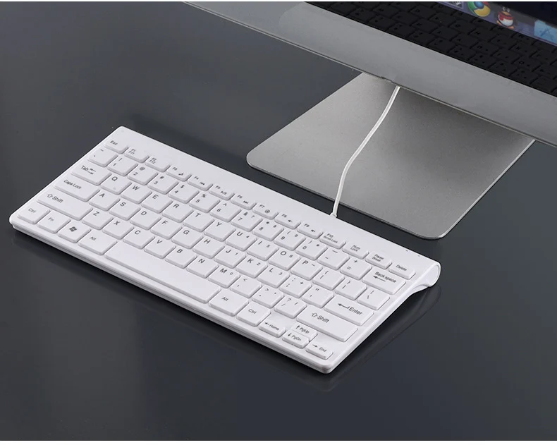 Chocolate Thin Keyboard USB Mini usb Wired Keypad Business Computer Office PC Wired Keyboard