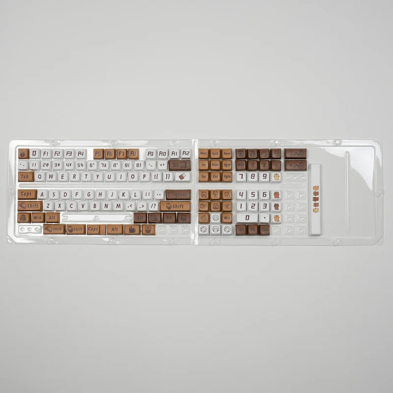 XDA Height Pacha Dog Theme Pattern Yellow Green Keycap Thermal Sublimation Mechanical Keyboard Cap Small Full Set PBT Keycap