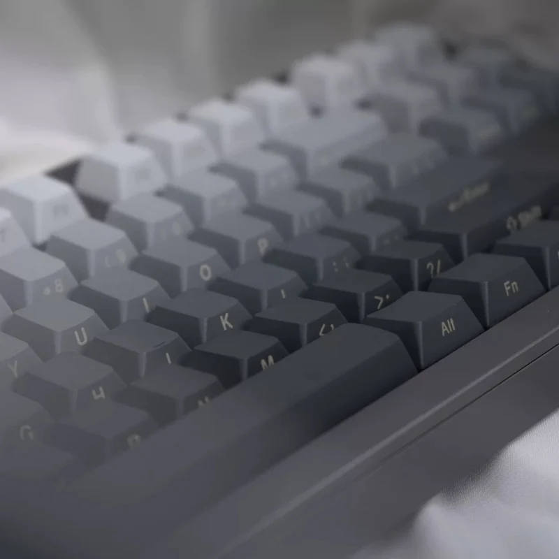 Polar Daylight Side Engraved Transparent Keycap PBT Micro Sand Surface 133 Key Dip Dye Six Color Gradient Personality Adaptable Mechanical Keyboard