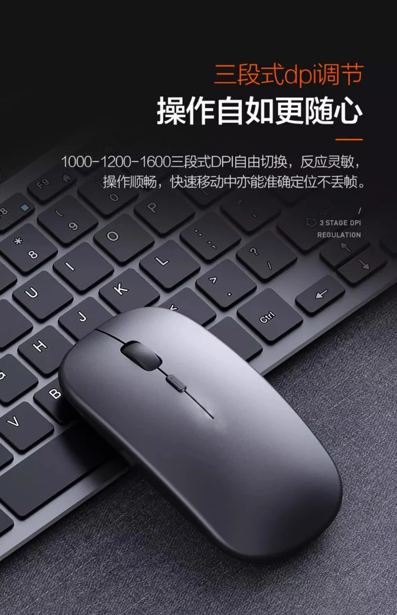 Wireless Mouse Rechargeable Mute Laptop Bluetooth Tablet Business Office for Dell HP Lenovo