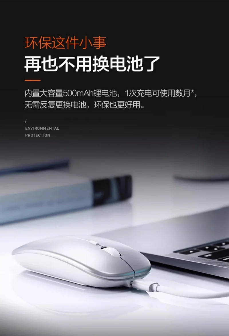 Wireless Mouse Rechargeable Mute Laptop Bluetooth Tablet Business Office for Dell HP Lenovo