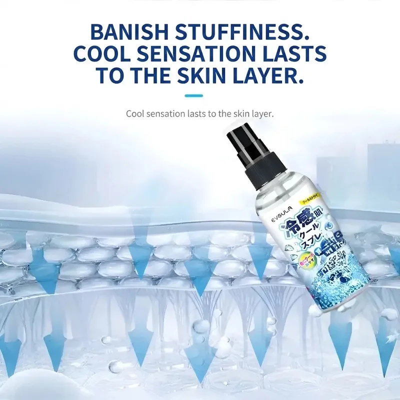 Cooling spray gentle and non-irritating for summer outdoor sports fitness student military training and preven