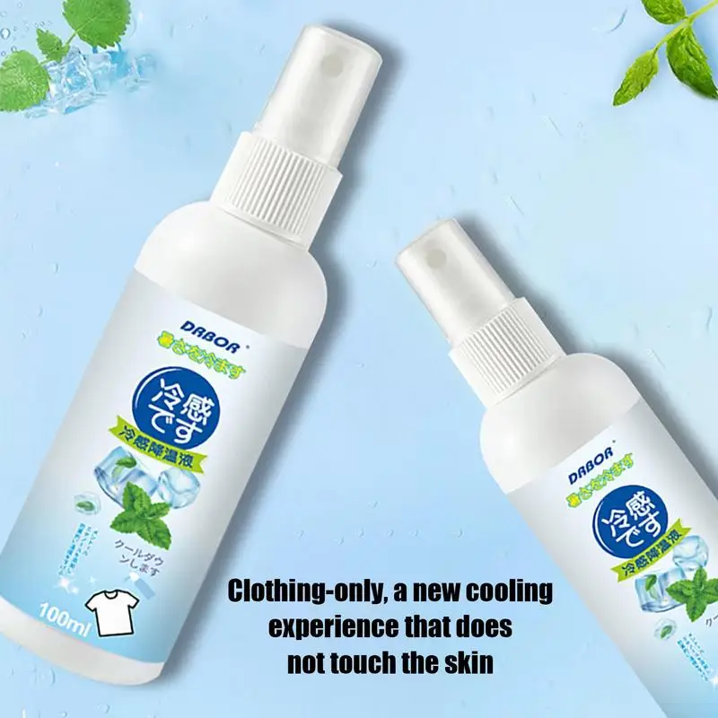 Cool Spray For Summer Household Instant Cooling Spray Natural Plant Extracts Cooling Artifact For Camping Outings Traveling