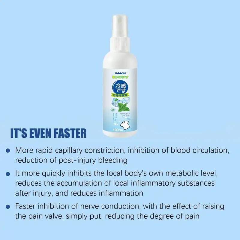 Cool Spray For Summer Household Instant Cooling Spray Natural Plant Extracts Cooling Artifact For Camping Outings Traveling