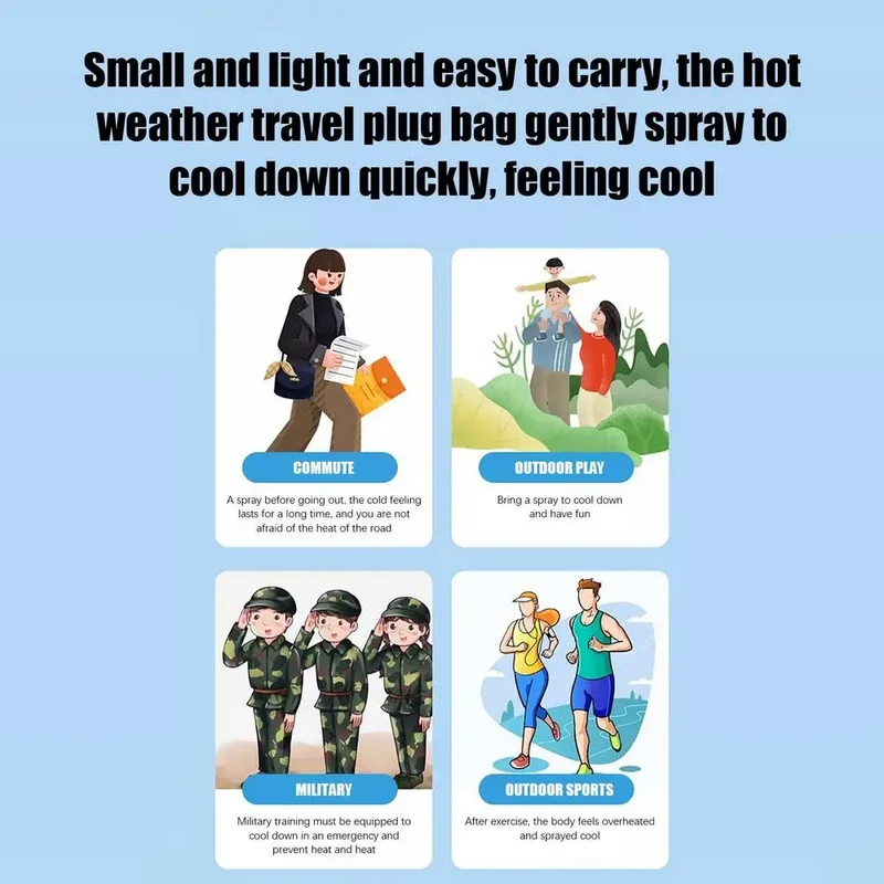 Cool Spray For Summer Household Instant Cooling Spray Natural Plant Extracts Cooling Artifact For Camping Outings Traveling