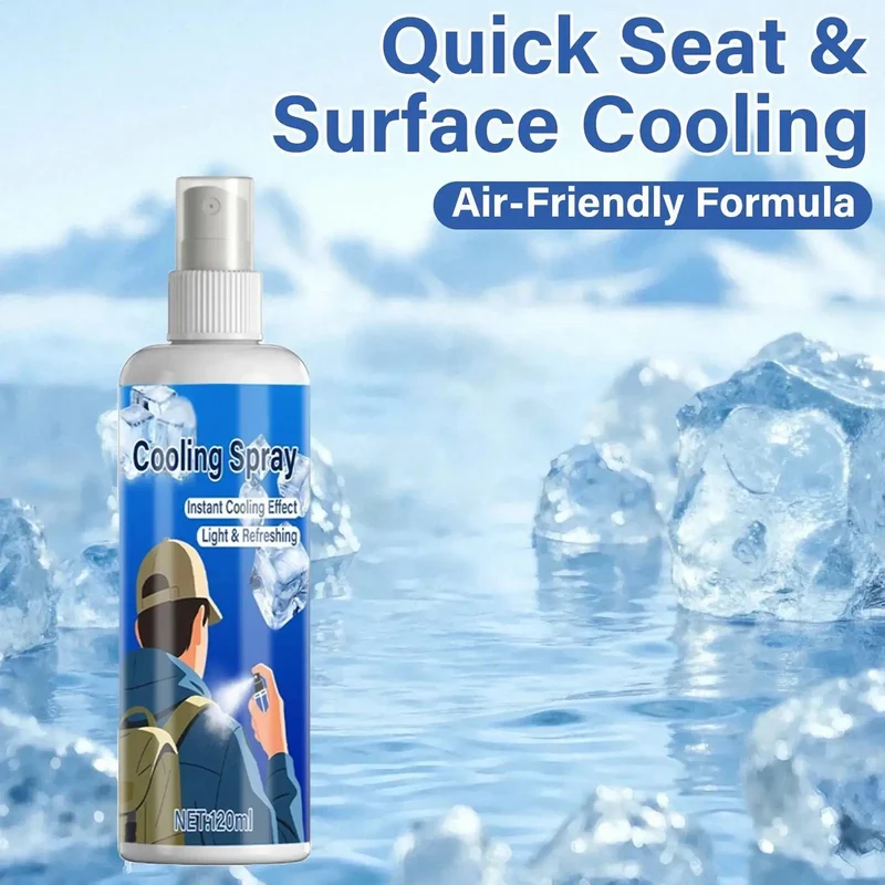 Cool Spray For Summer Household Instant Cooling Spray Natural Plant Extracts Cooling Artifact For Camping Outings Traveling