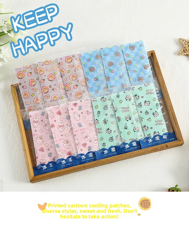 Cooling Gel Patches Summer Essential Refreshing Ice Pack Student Brain Boosting Cooling Patch Mobile Phone Cooling down