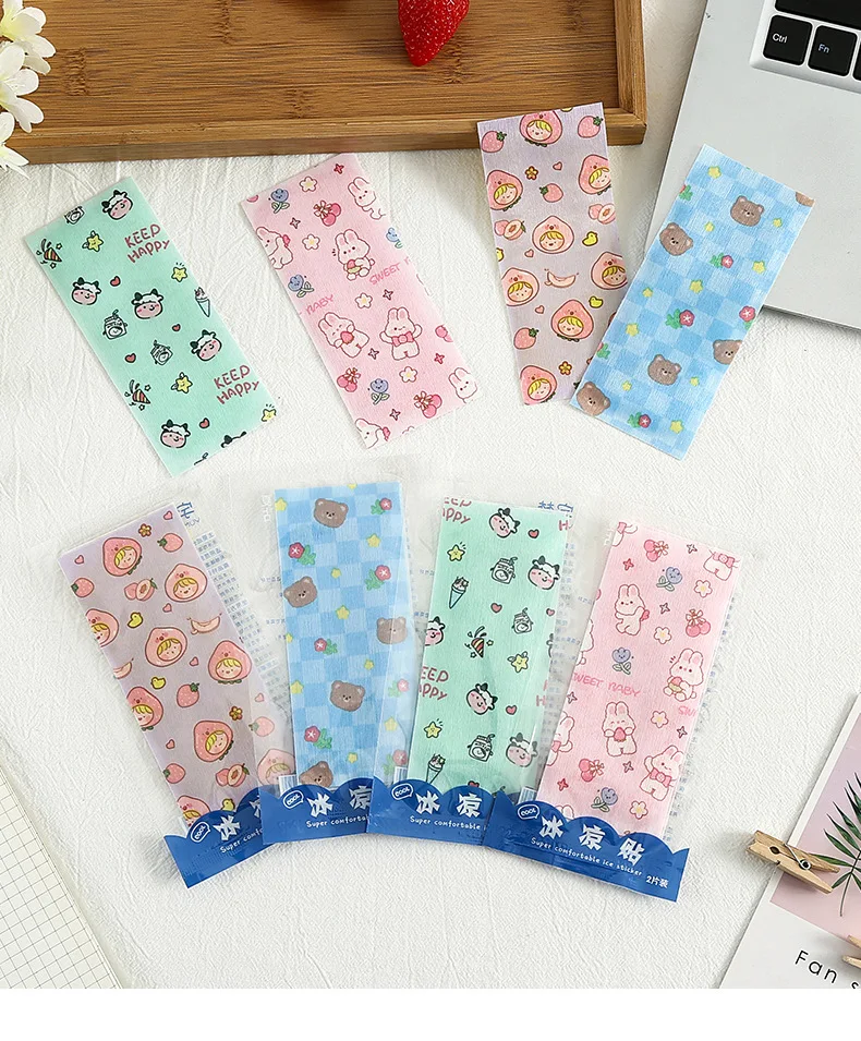 Cooling Gel Patches Summer Essential Refreshing Ice Pack Student Brain Boosting Cooling Patch Mobile Phone Cooling down