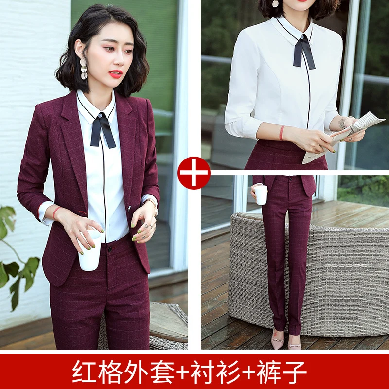 Professional Suit for Women 2024 New Plaid Formal Suit for Women, Small Suit, Fashionable Elegant, Business Elegant Suit for Women