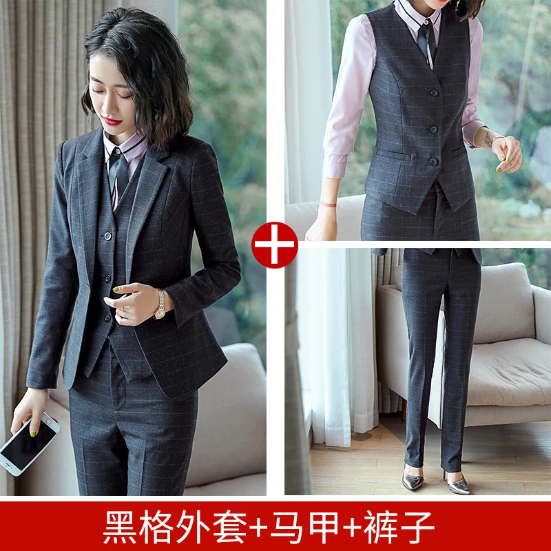 Professional Suit for Women 2024 New Plaid Formal Suit for Women, Small Suit, Fashionable Elegant, Business Elegant Suit for Women