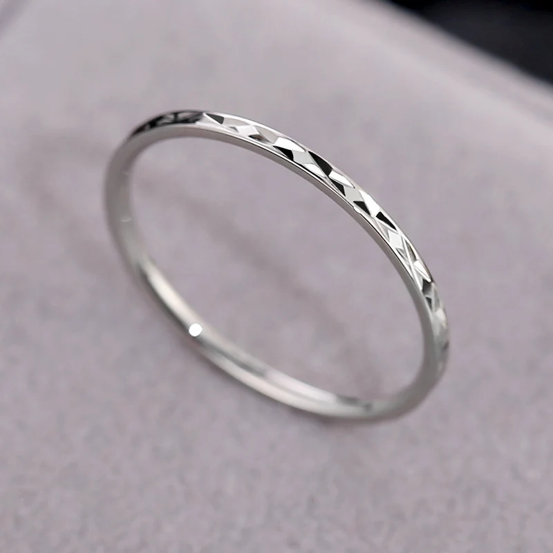 European and American Hot Titanium Steel Full Diamond Zircon Ring 18k Rose Gold Index Finger Couple Ring Ins Simple Trendy Jewelry for Women