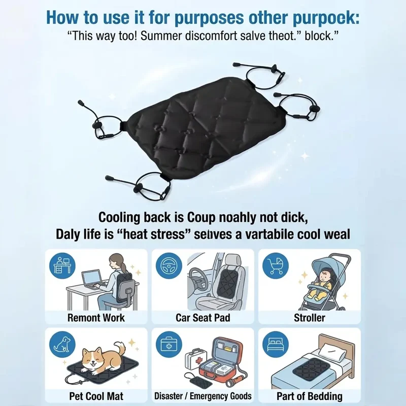 Summer cooling essential: PCM backpack ice pad, student backpack ice pad, 28-degree phase change ice