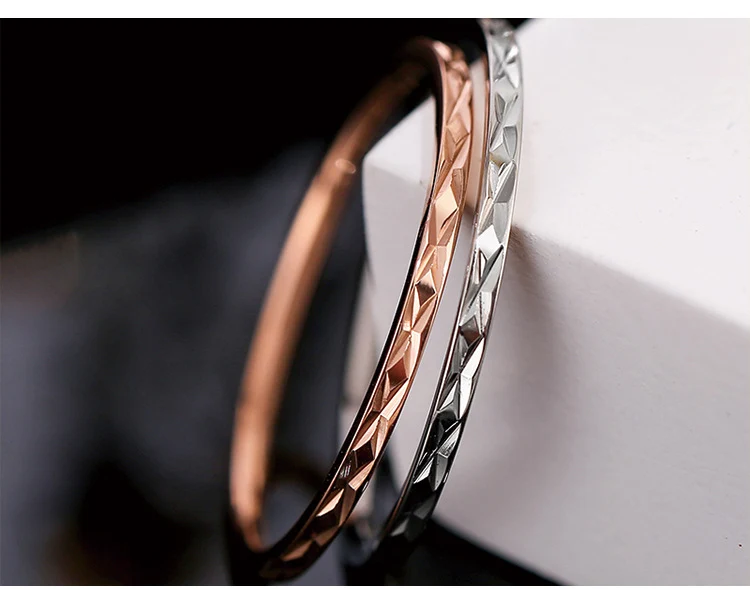 Wish Elegant Korean Style Simple Titanium Steel Ring Women's Diamond Stainless Steel Ring Couple's Fashion Internet Celebrity Ring
