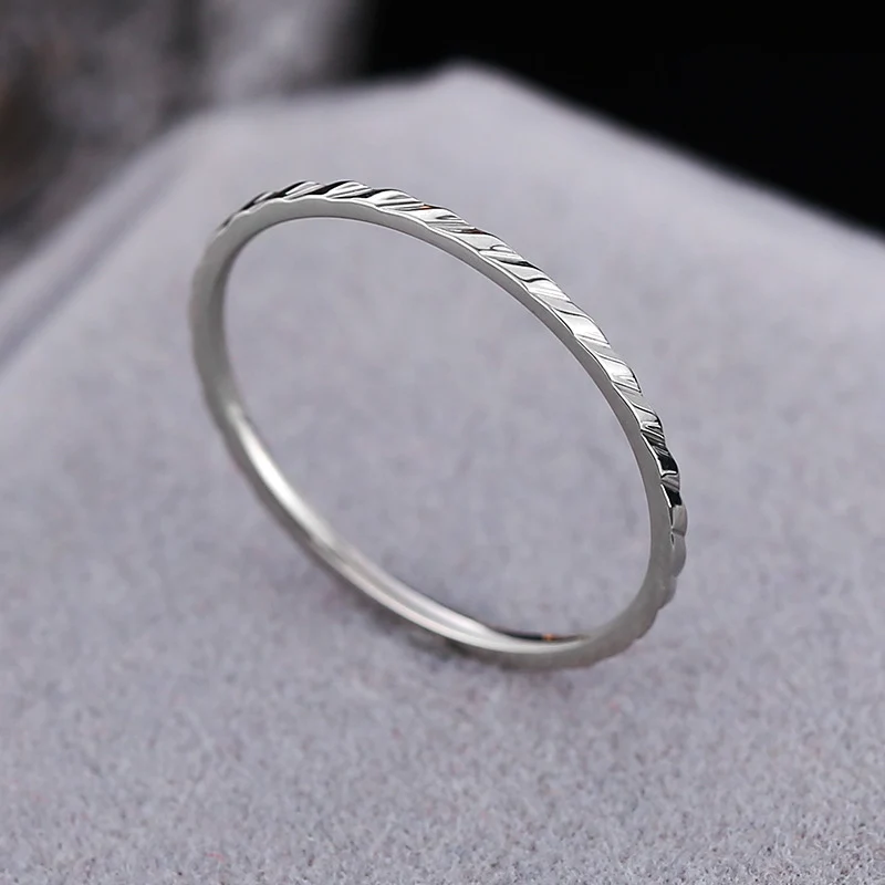 Wish Elegant Korean Style Simple Titanium Steel Ring Women's Diamond Stainless Steel Ring Couple's Fashion Internet Celebrity Ring