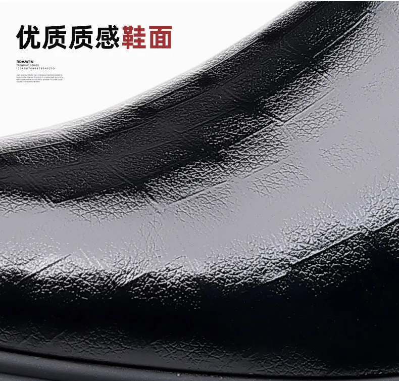 [Real soft leather] men's lace-up business formal wear high-end soft soft leather men's shoes high non-slip wear-resistant casual leather shoes