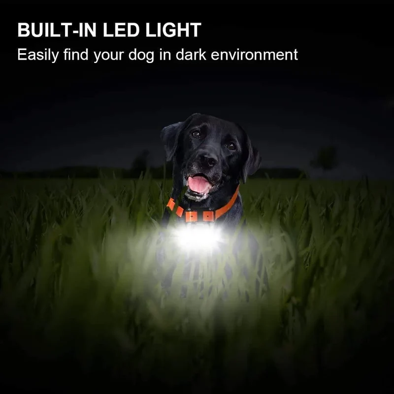 Electric Dog Training Collar Detachable Bark Rechargeable Anti Barking Shock Vibration Collar for All Dogs Pet with Clicker