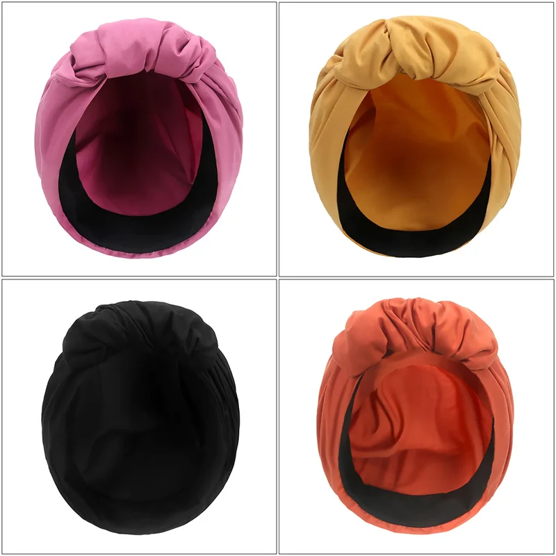 Woman Muslim Headscarf Cap Cotton Headband African Head Wraps Elegant Retro Turban for Ladies Beanies Caps Muslim Headpiece