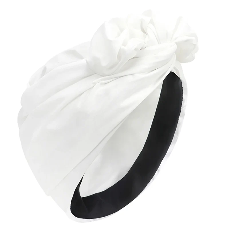 Woman Muslim Headscarf Cap Cotton Headband African Head Wraps Elegant Retro Turban for Ladies Beanies Caps Muslim Headpiece