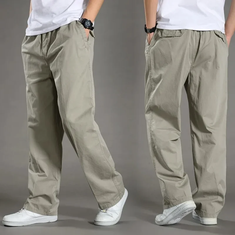 2026 Men's Cargo Pants Summer Spring Cotton Work Wear New In Large Size 6XL Casual Climbing Joggers Sweatpants Hombre