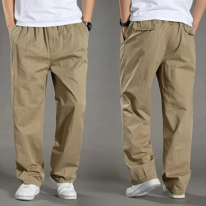 2026 Men's Cargo Pants Summer Spring Cotton Work Wear New In Large Size 6XL Casual Climbing Joggers Sweatpants Hombre